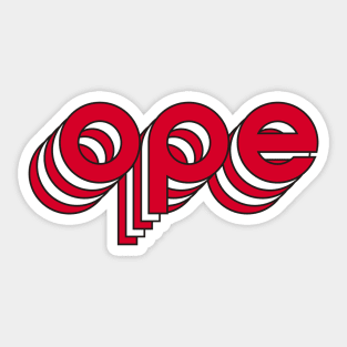 Ope - Let's Go Badgers! Sticker